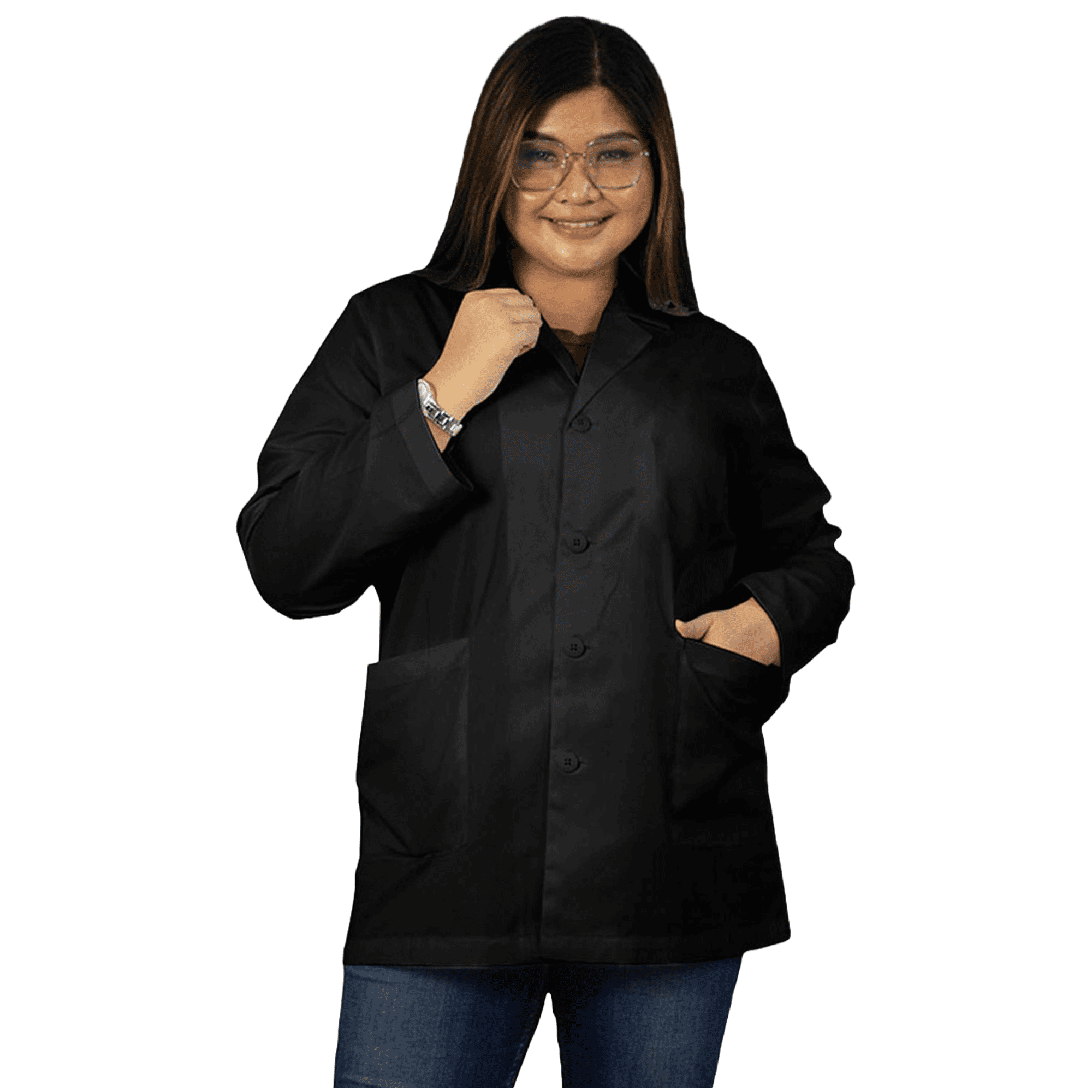 Panda Uniform by HeedFit 29 Medical Lab Coat for Women – S Black