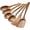 Brown 10.5-13.5" 6, variant on XIMEI Wooden Spoons for Cooking, 5-Piece Natural Acacia Wood Utensil Set, Non-Stick Safe, Easy-to-Clean for Cooking/Stirring/Serving
