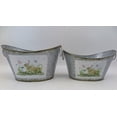 thumbnail image 1 of Set Of 2 Metal With Handles And Bunny In The Garden Print Buckets, 1 of 1
