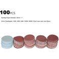 thumbnail image 3 of CHAO 100 discos de lijado de 25 mm, correas de lijado de 1 pulgada, almohadillas de lijado de 1 pulgada, discos de lijado de herramienta rotativa de vástago de 1/8 pulgadas, 3 of 5
