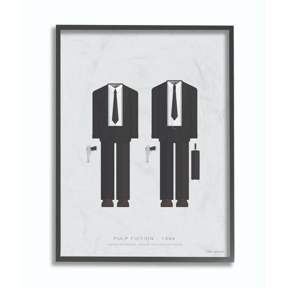 Stupell Industries Pulp Fiction Famous People Characters Fashion Design Framed Wall Art by Fred Birchal
