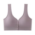 thumbnail image 2 of fheaev Front Closure Bras For Women Post Surgery Brassiere Plus Size Full Coverage No Underwire Comfort Wireless Snap Closing Bra Convenient Everyday Bra Front Button Bras Front Buckle Corset Bra, 2 of 3