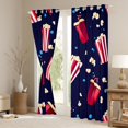 thumbnail image 3 of jejeloiu 3D Popcorn Blackout Curtains Set of 2 (52x84 Each),Vintage Cinema Movie Theater Window Curtains,Blue Circle Dots Curtains and Drapes For Teens,Breathable Home Decor, 3 of 6