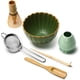 thumbnail image 1 of Juego de té matcha de 6 piezas, juego de iniciación tradicional japonés para matcha, batidor de bambú para matcha (Chasen), cuchara (Chashaku), tamiz de acero inoxidable, soporte para batidor (verde), 1 of 8