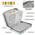 thumbnail image 4 of Haosy Accordion File Organizer Zipper Binder 500 Sheet 6-Tab Expanding File Folder Multi-Pocket 1.2 Inch 3 Ring Hand Drawn Rabbit and Carrot, 4 of 7