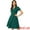 Dark Green, variant on 1950s Retro Vintage Short Sleeve V Neck A-Line Swing Dresses M Black