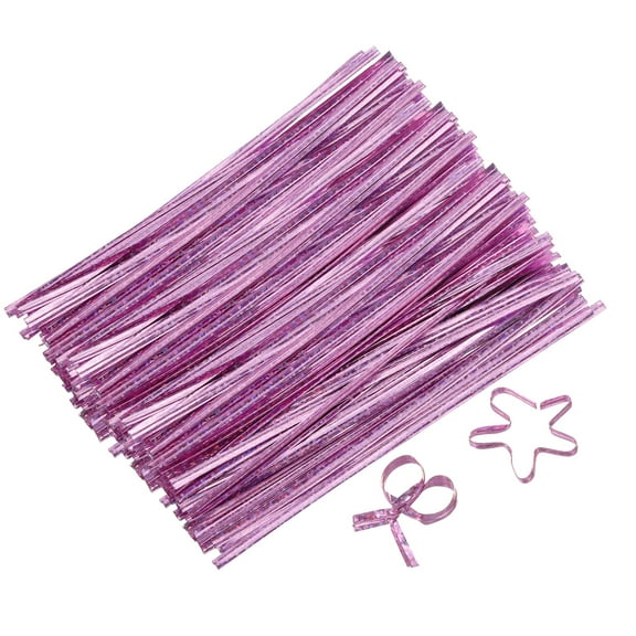 Uxcell 6" Twist Ties, Metallic Twist Ties, 500 Pack, Shiny Pink