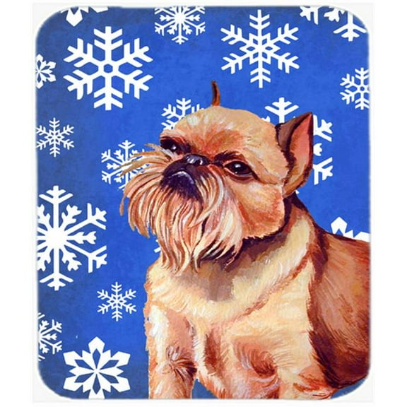 Brussels Griffon Winter Snowflakes Holiday Mouse Pad, Hot Pad Or Trivet