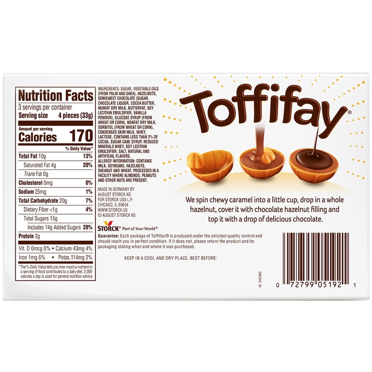 Storck Toffifay Candies, 12 count, 3.5 oz - Walmart.com