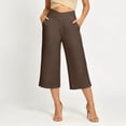 thumbnail image 3 of Luvrsol Capri Pants for Women Quick Dry Casual Solid High Rise Straight Leg 7/8 Capri Jeans, Size S-3XL, 3 of 8