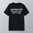 thumbnail image 2 of Undiagnosed but Everyone's Pretty Sure Graphic Tees for Women 2026 Summer Casual Short Sleeve Crewneck Funny T Shirts, 2 of 3