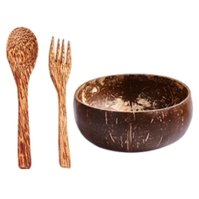 Guardoinrt Coconut Shell Fruit Salad Rice Bowl Kitchen Creative Unique Structure Handcrafted For Long Lasting Coconut Shell Bowl Style C