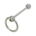 thumbnail image 1 of Door Knocker Peace Sign Barbell Tongue Ring, 1 of 1