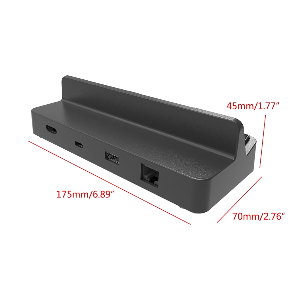 lanema Charging- Docking Station Base Stand for NS USB C to 4K- HDMI-compatible Adpater