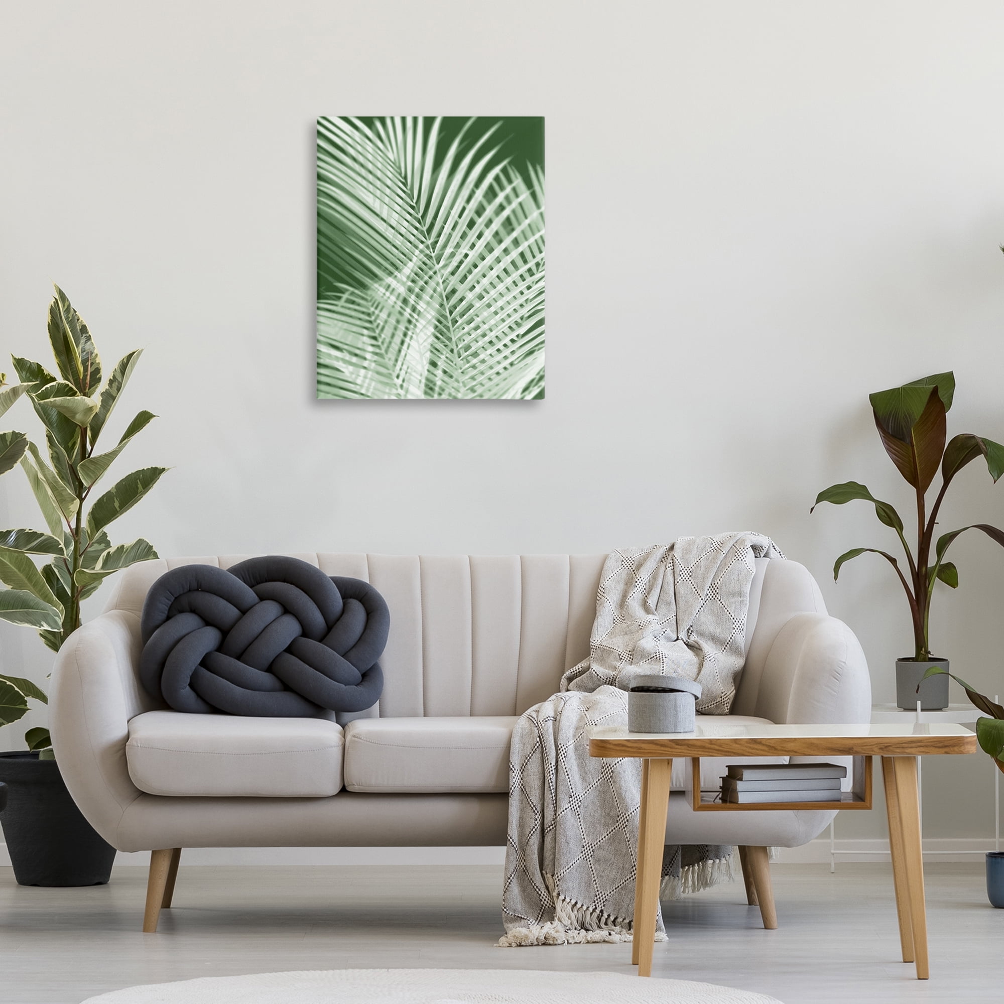 Stupell Industries Green Palm Leaves Botanical & Floral Painting Gallery Wrapped Canvas Art Print Wall Art, 24 x 30