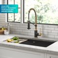 thumbnail image 2 of Kraus KPF-1610SFACBMB Bolden 18-Inch Single Handle Commercial Style Pull-Down Kitchen Faucet with Dual Function Sprayer, Spot Free Antique Champagne Bronze/Matte Black, 2 of 8