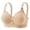 Beige, variant on Women's Plus Size Bras Letter Print Adjustable Straps Bra Casual Daily Workout Sports Bra Boho Elegant Loungewear Bras Gray 46