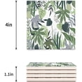 thumbnail image 3 of RYLABLUE Green Leaf Set of 8 Coaster for Drinks, Absorbent Ceramic Stone Coasters Cup Mat with Cork Base for Home Kitchen Room Coffee Table Bar Decor, 3 of 4
