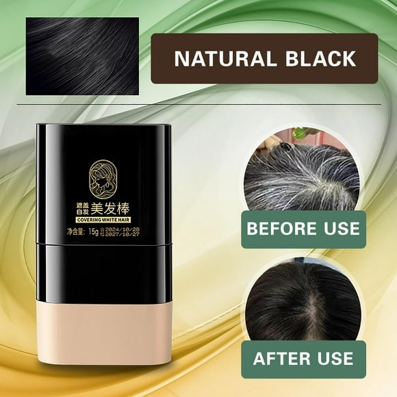Lápiz de color instantáneo para el cabello con peine integrado para canas, 2 en 1, resistente al agua y al sudor.