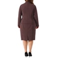 thumbnail image 4 of Agnes Orinda Plus Size School College Dress Suits for Women Two Piece Outfits Blazers Jacket and Sleeveless Dress Business Casual Suit Sets 2X Brown, 4 of 8