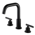 thumbnail image 2 of Boyel Living 8 in. Widespread 2-Handle Mid-Arc Bathroom Faucet with Valve and cUPC Water Supply Lines in Matte Black, 2 of 10