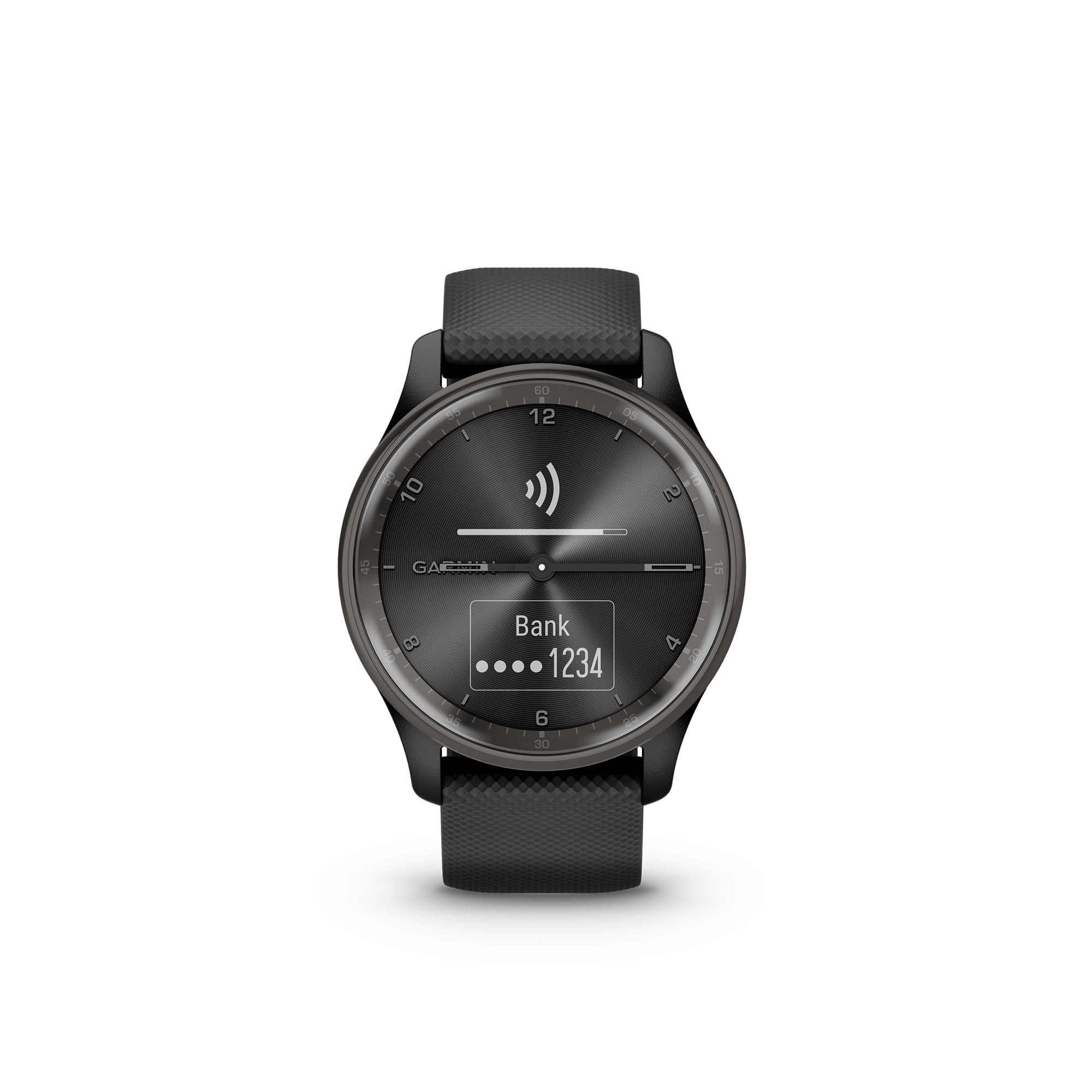 Garmin vivomove Trend Hybrid Smartwatch Slate Bezel - Black Case