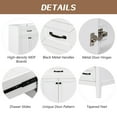 thumbnail image 3 of 36" Bathroom Vanity without Sink, Freestanding Bathroom Vanity Cabinet with 3 Drawer and 2 Doors, Single Basin Vanity Set for Bathroom, Cabinet Base Only, White, 3 of 7