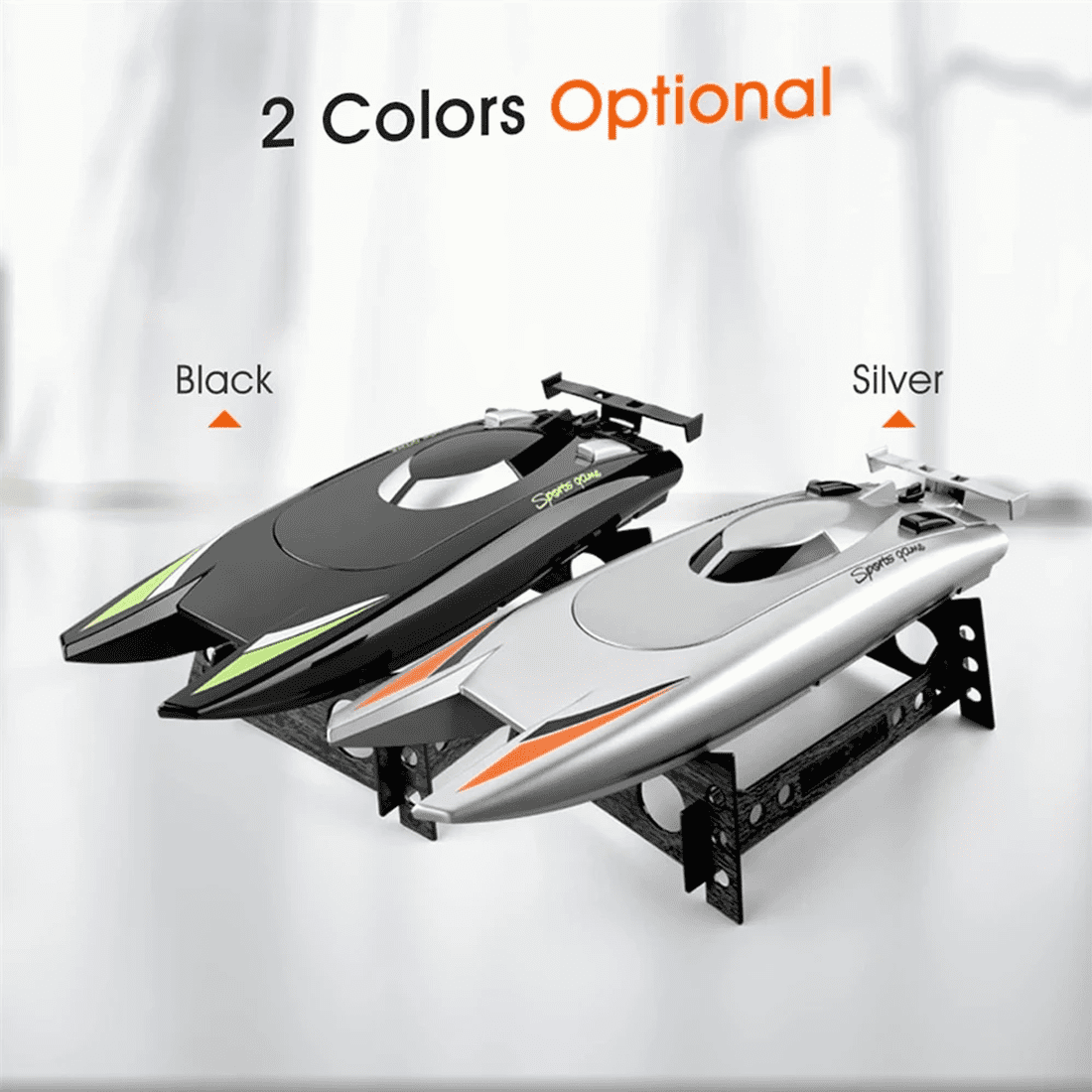 Dual Motor RC Boat, 2.4G Electric Waterproof Remote Control Boat Model, 30 KM/H High Speed Racing Speedboat