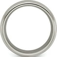 thumbnail image 2 of Titanium Edward Mirell Brushed & Polished Beveled 7mm Band (Size 8) Made In United States emr153-7mm-8, 2 of 5