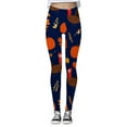 thumbnail image 4 of TYGHBN Thanksgiving Turkey Pumpkin Wheat Print High Waisted Tight Comfortable Sports Leggings for Women plus Leggings for Women plus Size Women's Leggings with Pockets Workout Women Shorts plus Size, 4 of 5
