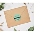 thumbnail image 2 of Darling Souvenir Round 45 Pcs Custom Save The Date Stickers Personalized Wedding Bride Groom Names And Date Envelope Seals - Mint, 2 of 4