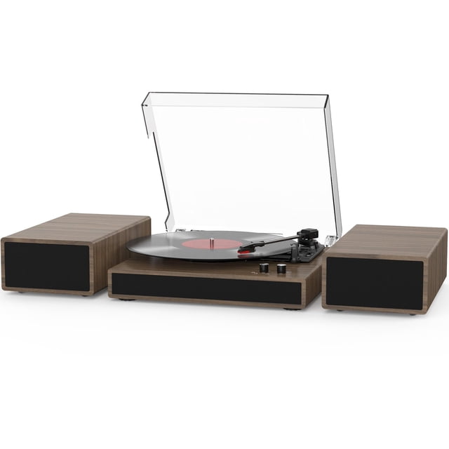 Reproductor de discos de vinilo RetroAudio con altavoces estéreo duales