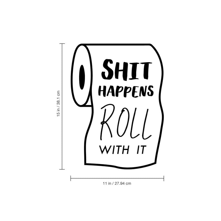 Papier toilette humoristique imprimée avec design Shit Happens