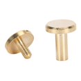 thumbnail image 2 of 50 Set Binding Rivet Round Flat Head Brass Slot Screw Rivets for Belts Bags Wallets Shoes Jackets Leather Fabric 10x8mm / 0.39x0.31in, 2 of 3
