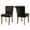 Brown, variant on Subrtex Leather Upholstered Dining Chair with Nailheads and Solid Wood Legs, Set of 2, Brown