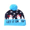 thumbnail image 1 of Decoration Hat LED Hat for Cap Colorful Adult Holiday Cartoon Cap Christmas Hat, Snowman 2, 1 of 8
