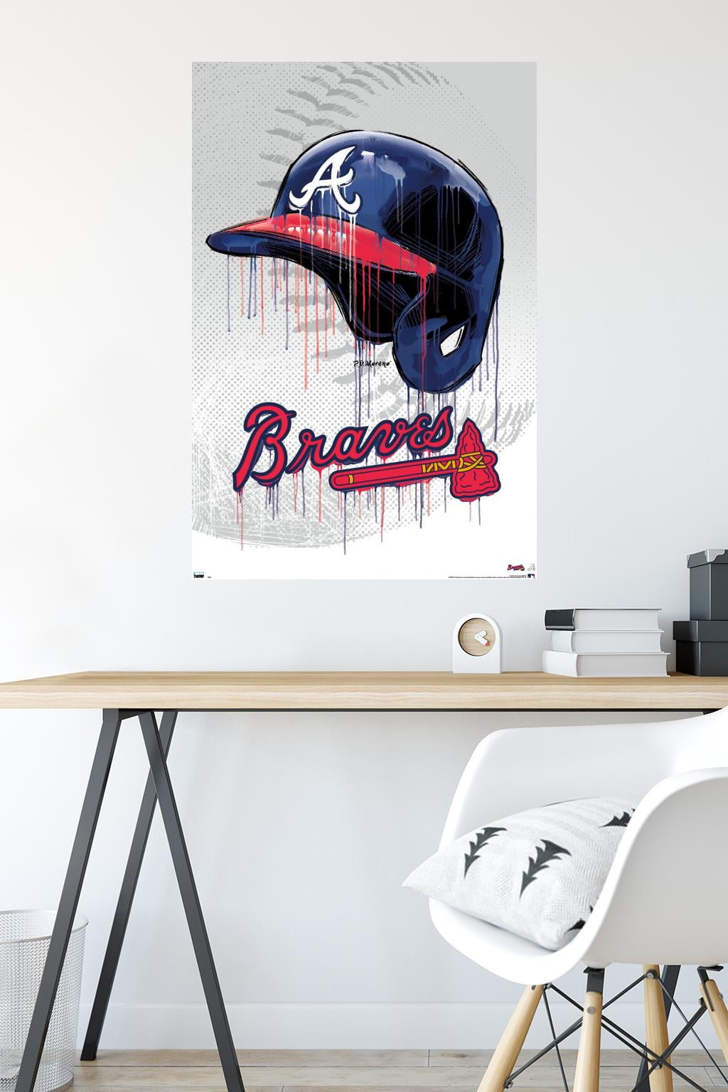 MLB Atlanta Braves - Neon Helmet 23 Poster