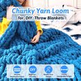thumbnail image 2 of FVDPWYE Blanket Loom Wooden Knitting Loom Knitting Tool Expandable Connection 4 Sections, 2 of 9
