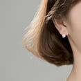 thumbnail image 4 of 925 Sterling Silver CZ Musical Note Stud Earrings for Women Teens Music Earrings Studs for Music Lovers, 4 of 5