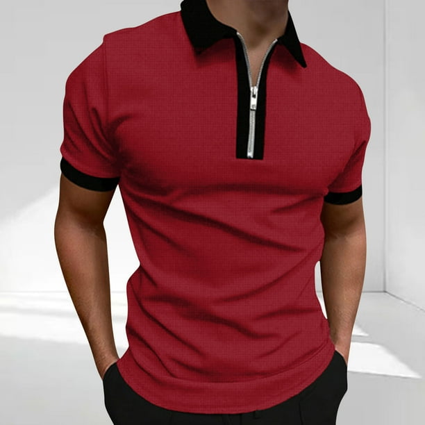 pstuiky camiseta de hombre, Camiseta informal de verano para hombre, de color liso, con mangas cortas irregulares y cuello redondo ropa de hombre l