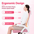 thumbnail image 4 of JaxSteam Ergonomic Office Chair High Back Mesh Desk Chair with Headrest Adjustable Armrest Height,White-Pink, 4 of 7