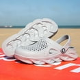 thumbnail image 4 of Hicooer COMFYHOME Oversized Garden Shoes for Men and Women Lightweight & Comfy Stylish Plus-Size Footwear Gray, 4 of 6