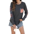 thumbnail image 2 of Minnieouse Sudadera informal de cuello para niñas, Jersey de manga larga a cuadros estampado, camisa, Top de fiesta de oficina, accesorios de Prendas para la parte del cuerpo rojo M Minnieouse AP009600-06, 2 of 6