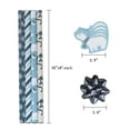 thumbnail image 4 of Holiday Time Blue and White Christmas Wrapping Paper Kit, 20 Pieces, 80 Sq ft, 4 of 4