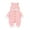 Pink, variant on Baby Winter Warm Hooded Jumpsuit Knit Romper, Sizes 3-6M