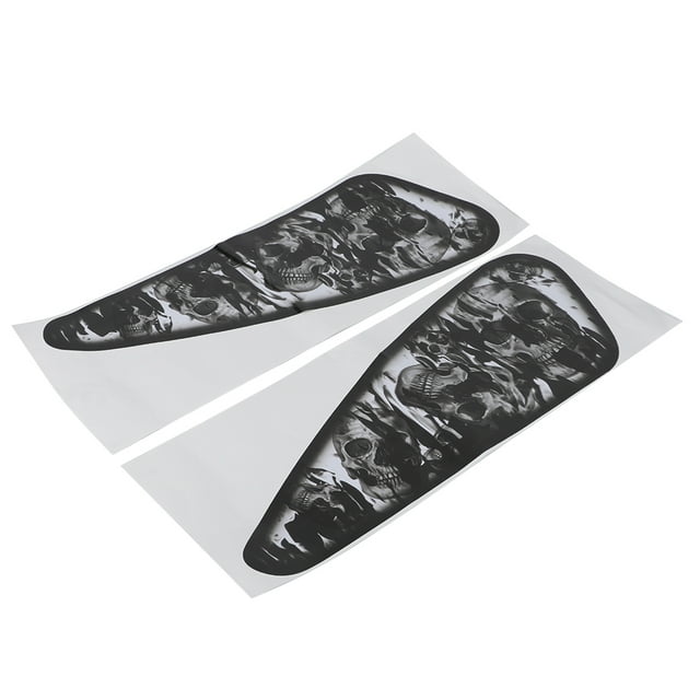 2 calcomanías para motocicletas, 3D, coloridas, de inyección de tinta, decorativas, impermeables y sin polvo.