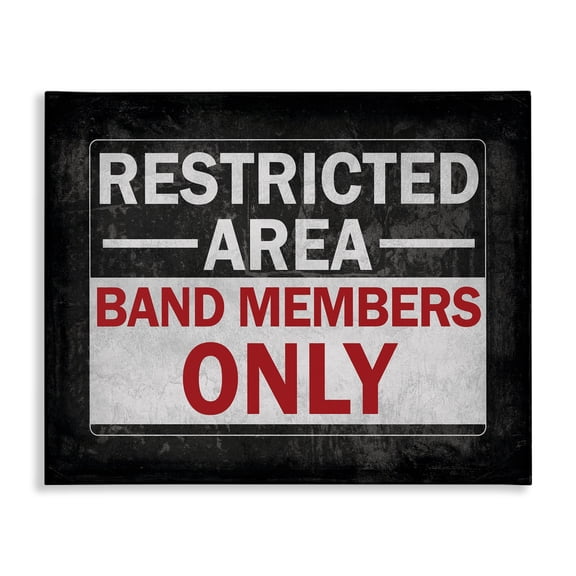 Stupell Industries Eclectic Band Members Only Canvas Art, 30 x 24, by Masey St. Studios