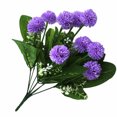 thumbnail image 4 of Ramo de flores de simulación de 9 cabezas, tela de adorno floral falso, decoración de vegetación para sala de estar, púrpura claro Advancent HA8158-02B, 4 of 6