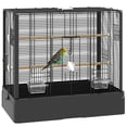 thumbnail image 1 of PawHut 22" Bird Cage with Stands, Tray, Handle, Food Containers, Black, 1 of 10