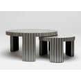 thumbnail image 3 of Luxury Handicrafts Nesting Bone Inlay Coffee Table Set, Black/White, 3 of 4